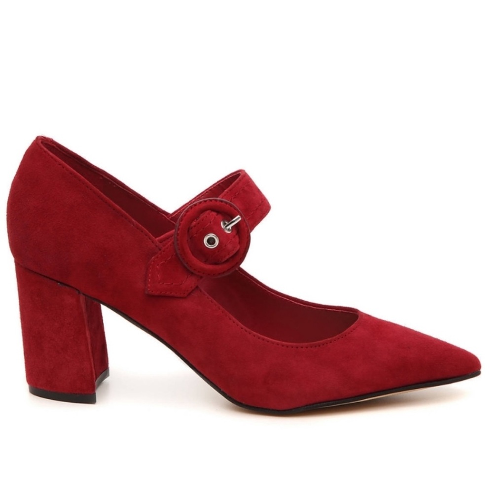 Marc Fisher Suede Block Heel Mary Jane Pump Sz 7.5